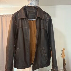 Sonoma Brown Genuine Leather Jacket